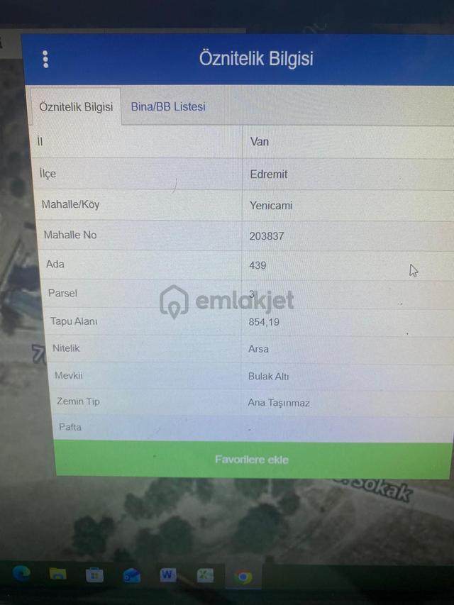 Edremit'te Yeni Cami Mahallesinde Satılık 854 M2 Arsa 2