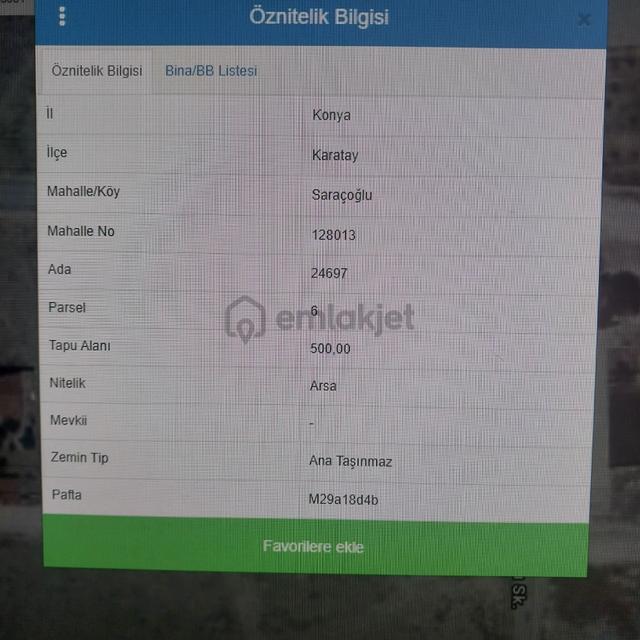 Karatay Saracoğluda Satlık 2000 M2 Arsa 4