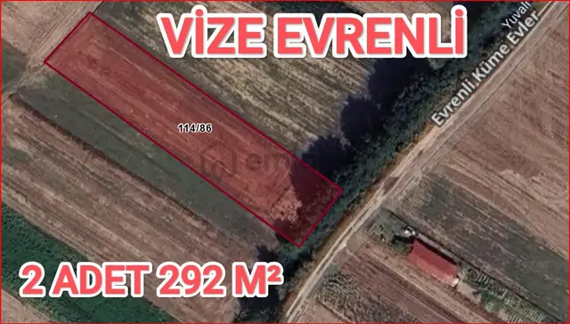 Çakıllı Evrenli 114 86 Parselde Satılık 292 M2 1