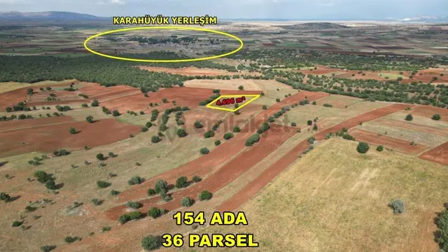 Konya / Akören / Karahüyük 4.696 M² Tek Tapu Müstakil Hesaplı Tarla 3