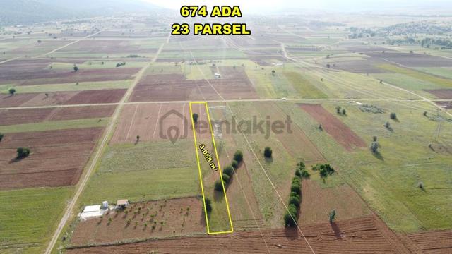 Konya Akören'de 3.068 M² Satılık Bahçelik Tarla 1