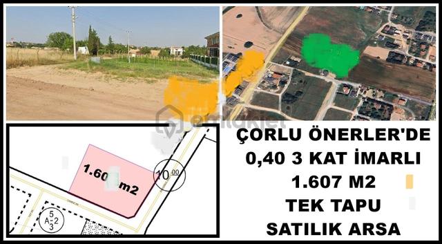 Tekirdağ Çorlu Önerlerde 1.600 M2 Villa Ve Konut İmarlı Stılık Arsa 3