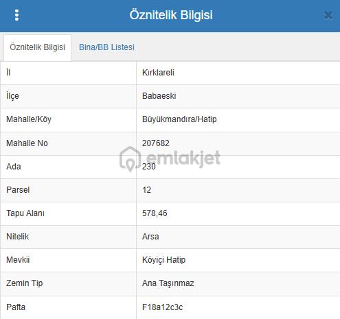 Babaeski'de 578metrekare Fırsat Arsa!! 1