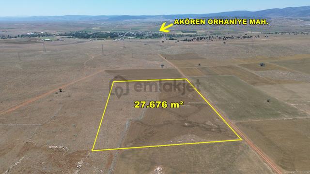 Konya / Akören / Orhaniye Mahallesinde 27.676 M² Müstakil Tapulu Tarla 4