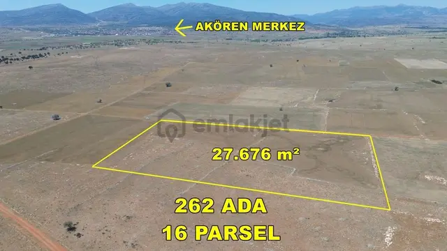 Konya / Akören / Orhaniye Mahallesinde 27.676 M² Müstakil Tapulu Tarla 1