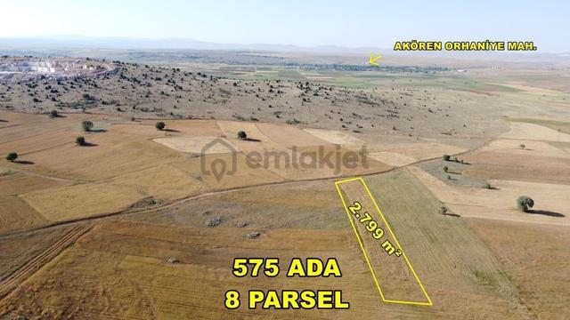 Konya / Akören / Hacılar'da 2.799 M² Yatırıma Uygun Müstakil Tarım Arazisi 1