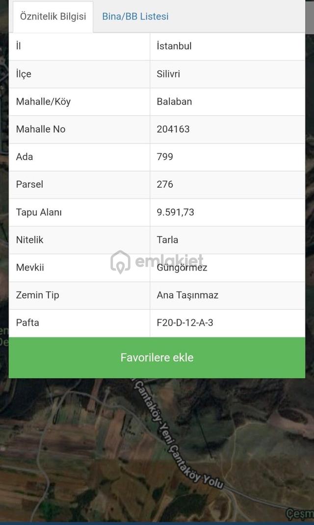 Remax Necati Kurt/ Silivri Çanta Balaban'da Yatırımlık Arazi 5