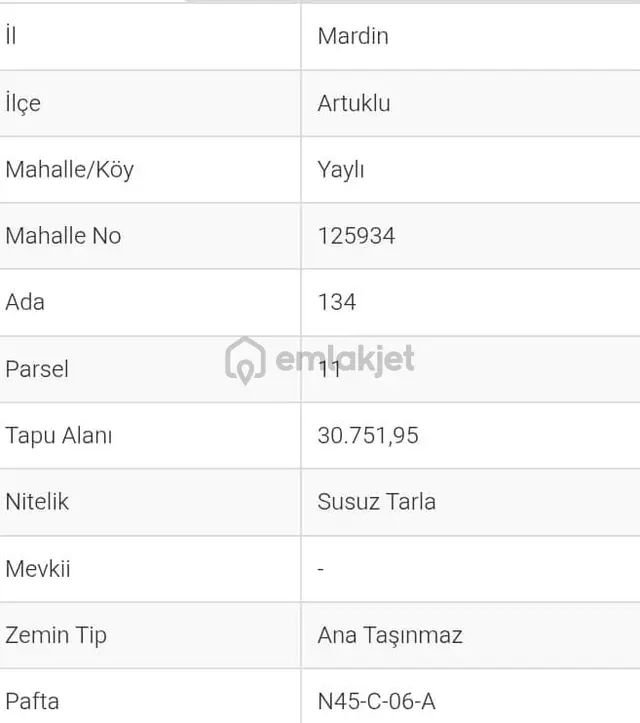 Satılık 30 Dönüm 752 M2 Tek Tapu Tarla 2