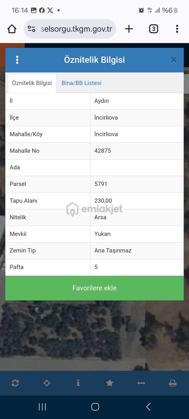 Aydın İncirliova Merkez'de 5 Kat İmarlı 230 M2 Arsa 2