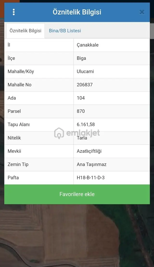 Biga Ulucami'de Satılık 1846 M2 Tarla 2