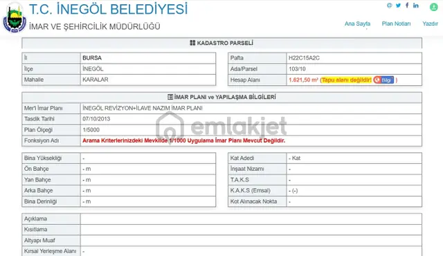 Ulucan'dan İnegöl Karalar'da İmar Dibi Tarla 2