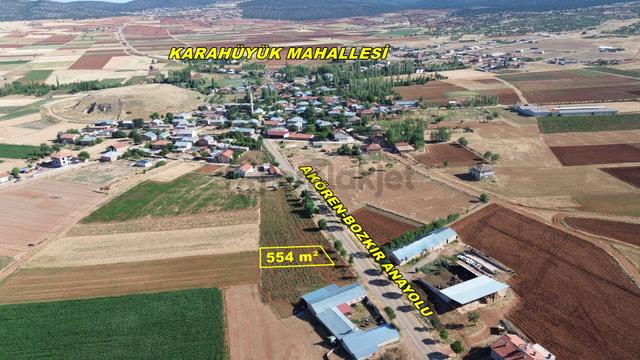 Konya / Akören / Karahüyük Mahallesinde 554 M² Müstakil Tapulu Konut İmarlı Arsa 1
