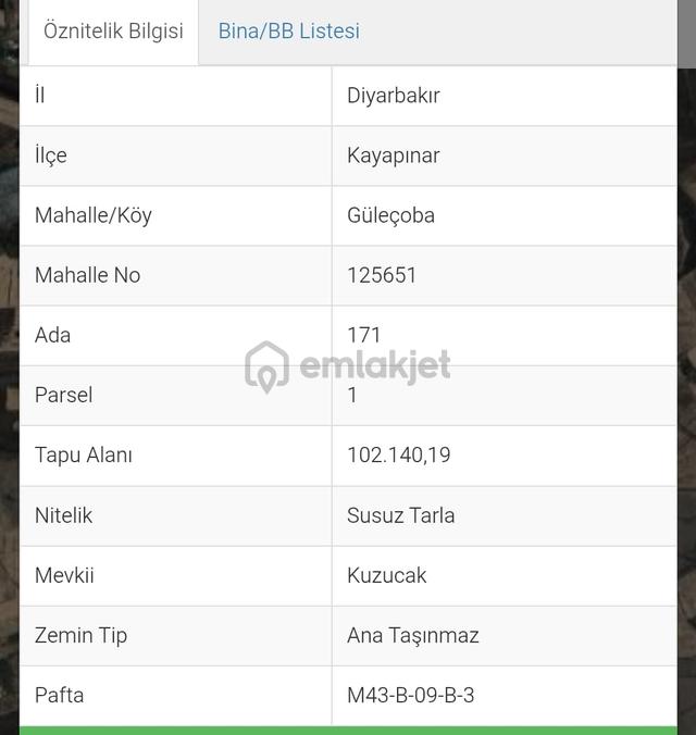 Diyarbakır Kayapınar Güleçoba'da Mükemmel Yatırım Fırsatı Arsa 2