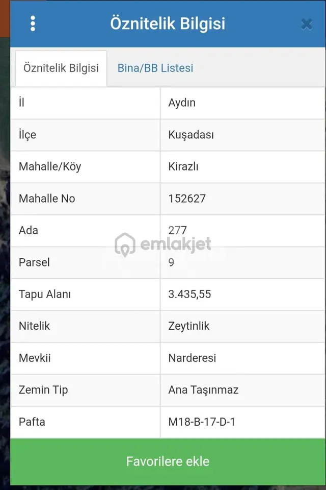 Kuşadası Kirazlı'da Satılık Tek Tapu Tarla 2
