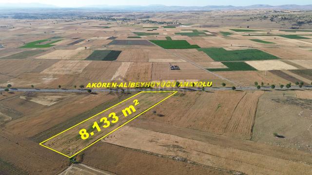 Konya / Akören - Alibeyhüyüğü Yoluna Cephe 8.133 M² Tarla 1