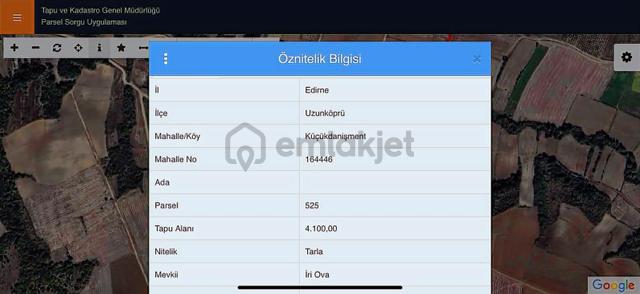Edirne Uzunköprü Küçükdanışmentte 4.100 M² Yatırımlık Tarla 3