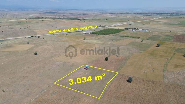 Konya / Akören / Tülce Mahallesinde 3.034 M² Müstakil Tapulu Tarla 1
