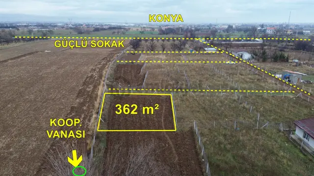 Karahüyük De 362 M² Bahçe Yeri Kongaz A Yakın Hisseli / Meram / Konya 1