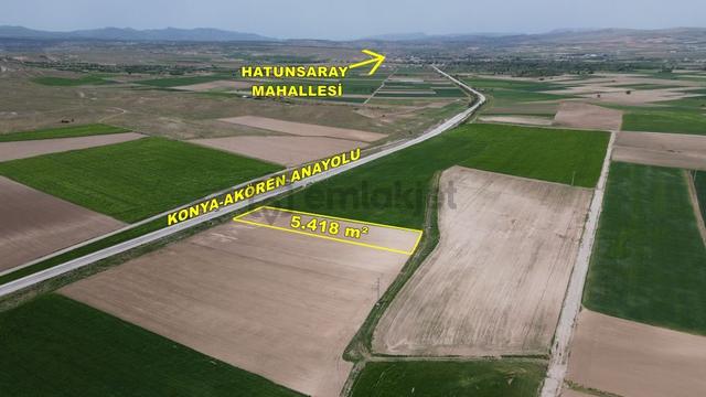 Konya / Meram / Hatunsaray Mahallesinde 5.418 M² Müstakil Tapulu Tarla 1