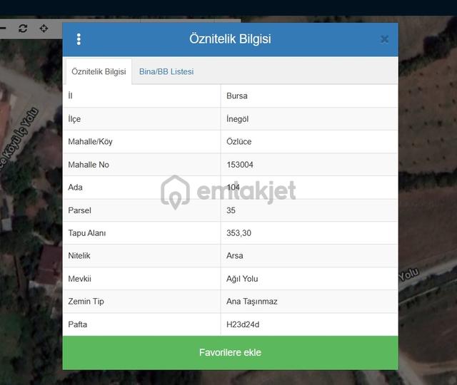 Ulucan'dan İnegöl Özlüce'de Satılık Arsa 5