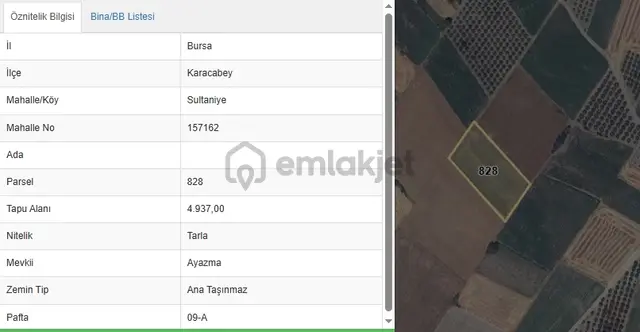 Karacabey Sultaniye Köye 350 Metre 5 Dönüm Tarla 4