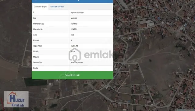 Nuribeyde B+2 Kat %40 İmarlı Köşe Parsel 1285m2 Satılık Arsa..! 3