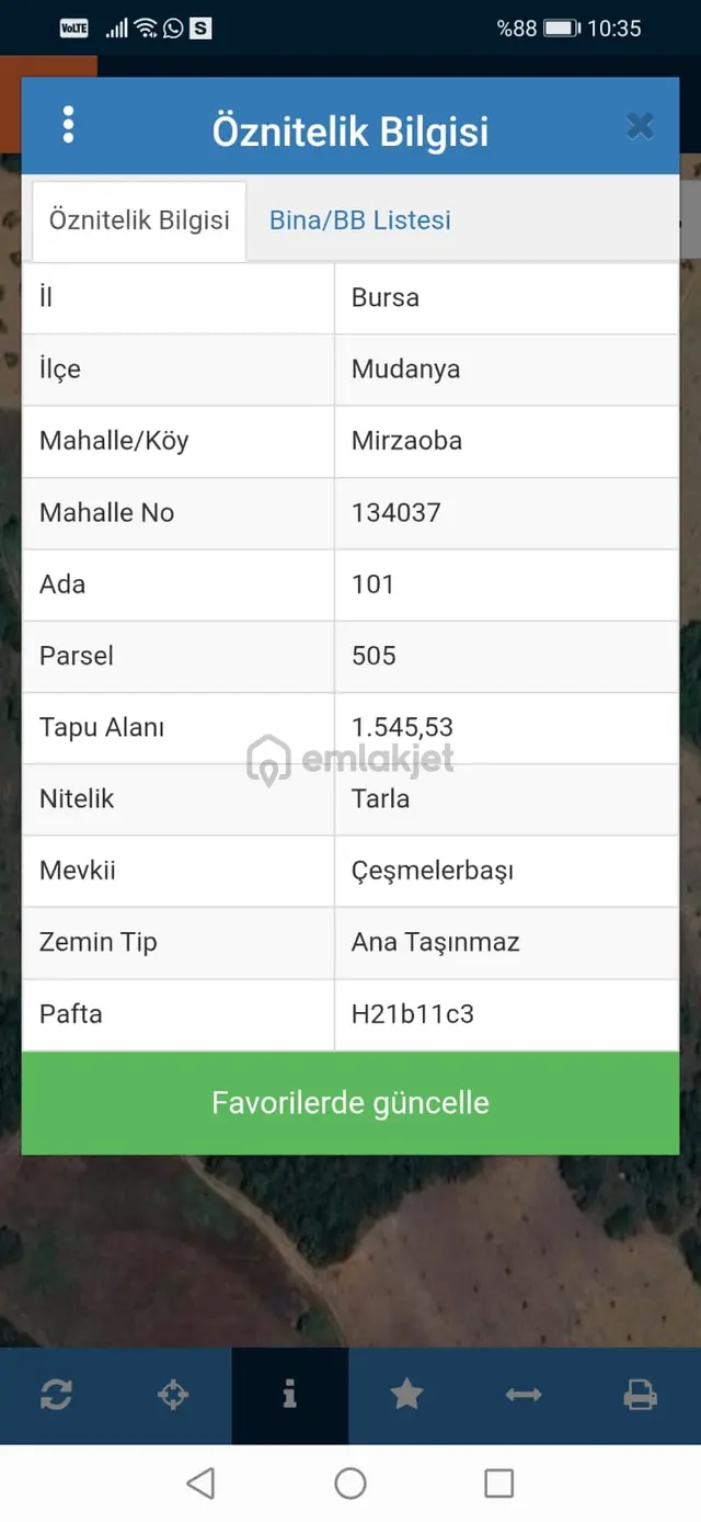 Bursa Mudanya Mirzaobada Satılık Müstakil Tarla 2