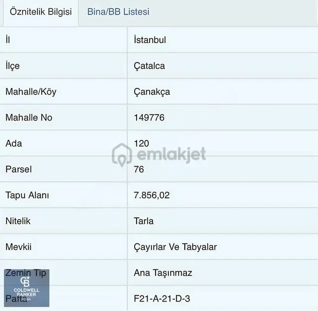 Çatalca Çanakça Da 7857m2 Satılık Tarla 2