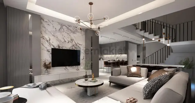 Kuşadasında 4+1 370m2 Arsa İçinde Özel Havuzlu Her Odası Ebeveyn Banyolu Satılık Villa 2
