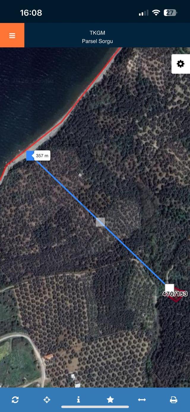 Cihan Emlak - Satılık Edincikte Denize 357m, Yola 18m Cepheli, Tek(müstakil) Tapulu 550m2 Zeytinlik 5