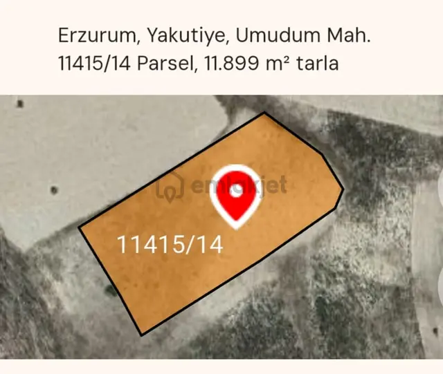 Satılık Tarla – Erzurum Yakutiye Umudum Mahallesi 4