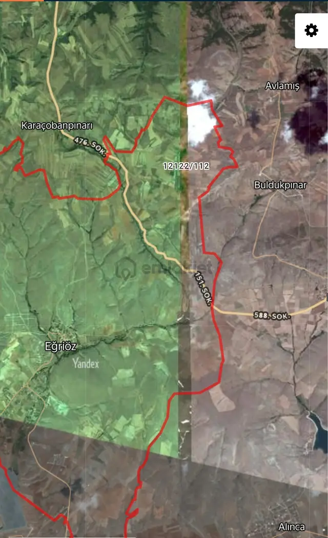 İki Emlaktan Eğriözde Yatırımlık 2126 Mt. Tarla 2