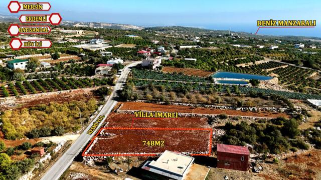Erdemli Batısandalda Kapanmaz Deniz Manzaralı 748 M² Satılık Villa Arsası 2