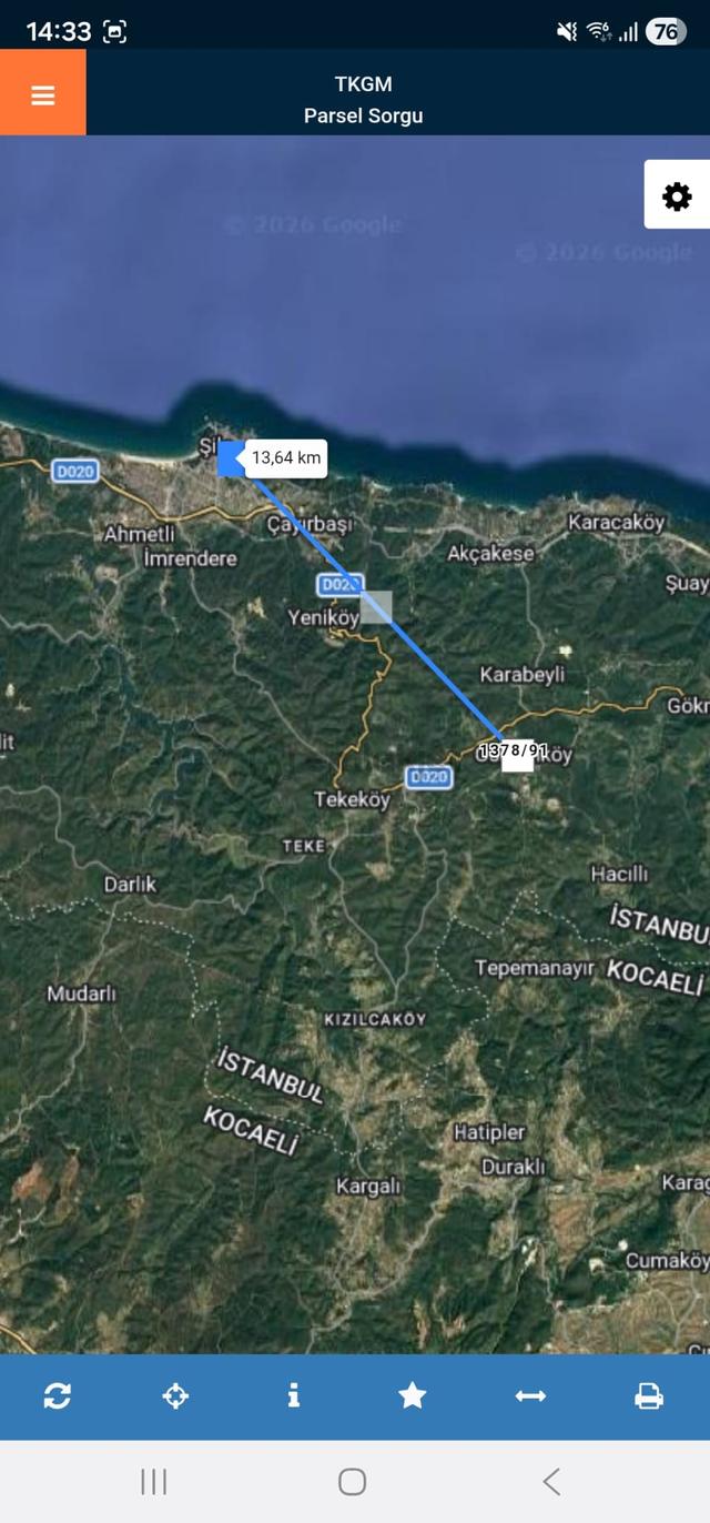 Şile Osmanköy Mah. Konut / Villa İmarlı Satılık 1.050m2 Arsa 5