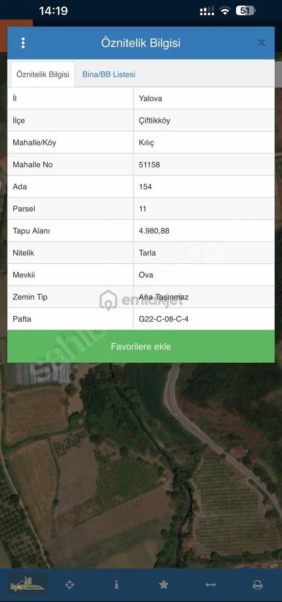 Yalova Kılıç Bölgesinde Asfalta Cephe Satılık Arazi 4