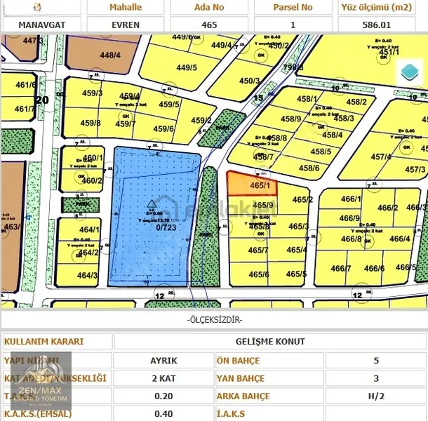 Evrensekide 586m² / Yola Yakın / İlkokul Arkası / Satılık Arsa