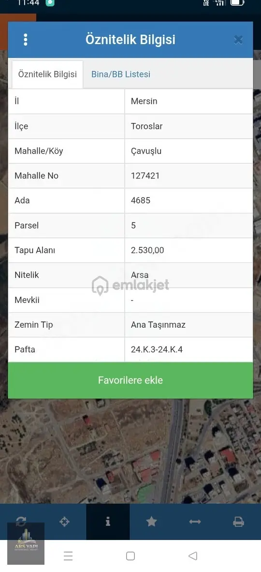 *1.25 Yoğunluk, 21 Kata İmarlı, Yola Sıfır 3.377 M2 Satılık Arsa 2