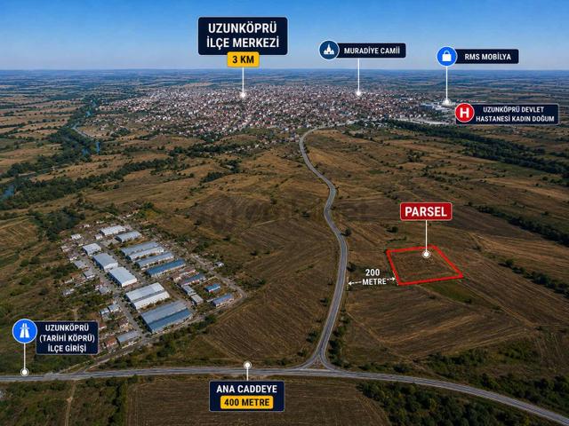 Uzunköprüye 3 Km Mesafede , 630 M2 Kaçırılmaz Fırsat 1