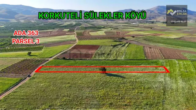 Korkuteli Sülekler De Satılık 2.277m2 Tarla Resmi Yolu Var 2