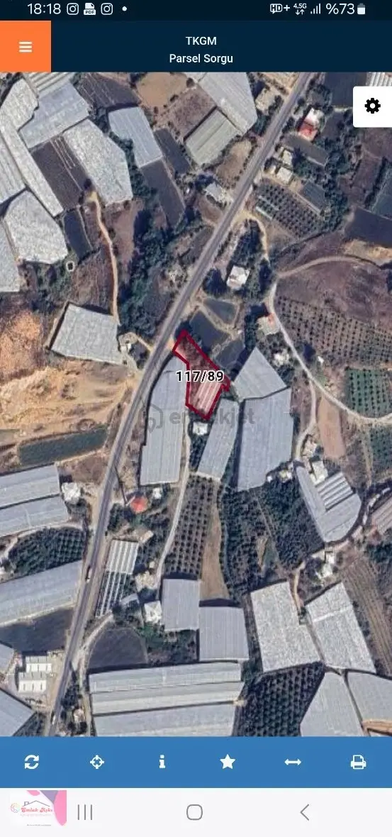 Mersin Anamur Malaklar Da Satılık 1.890 M2 Tek Tapu Tarla 1