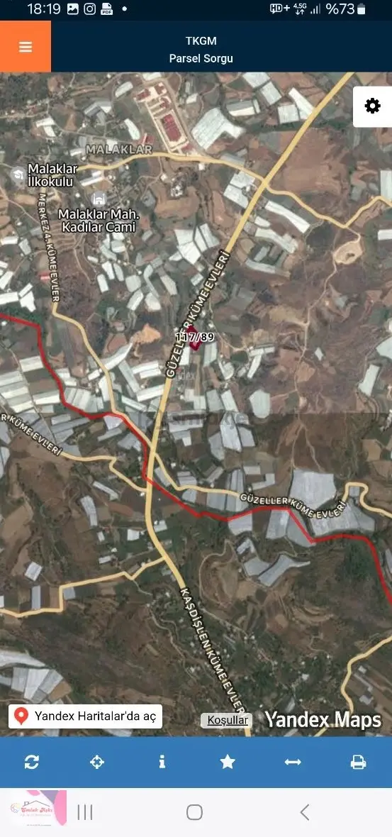 Mersin Anamur Malaklar Da Satılık 1.890 M2 Tek Tapu Tarla 2