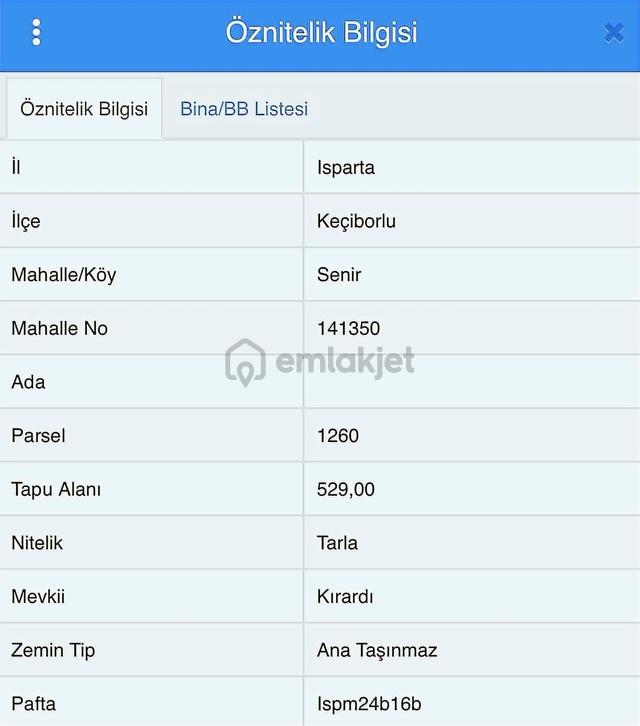 Isparta Senir'de 529m2 Tek Tapu Yatırım Fırsatı 3