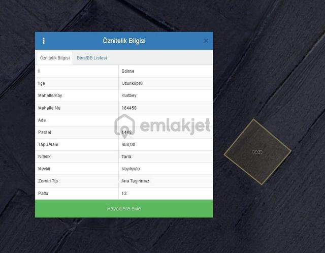Türkiye Emlak'tan Edirne Uzunköprü Tek Tapu 950m2 Kupon Arsa 4