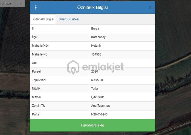 Öztarlacıdan Bursa Karacabey Hotanlı Satılık Arazi 2