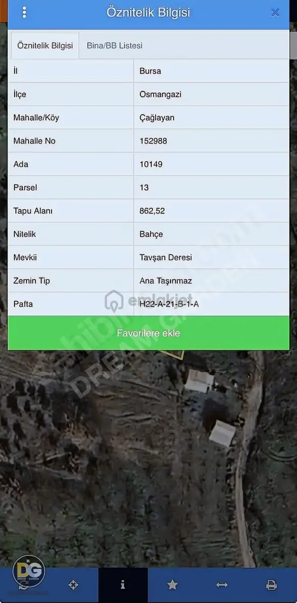 Osmangazi Çağlayan Köyü'nde Satılık Tarla 862m² 2