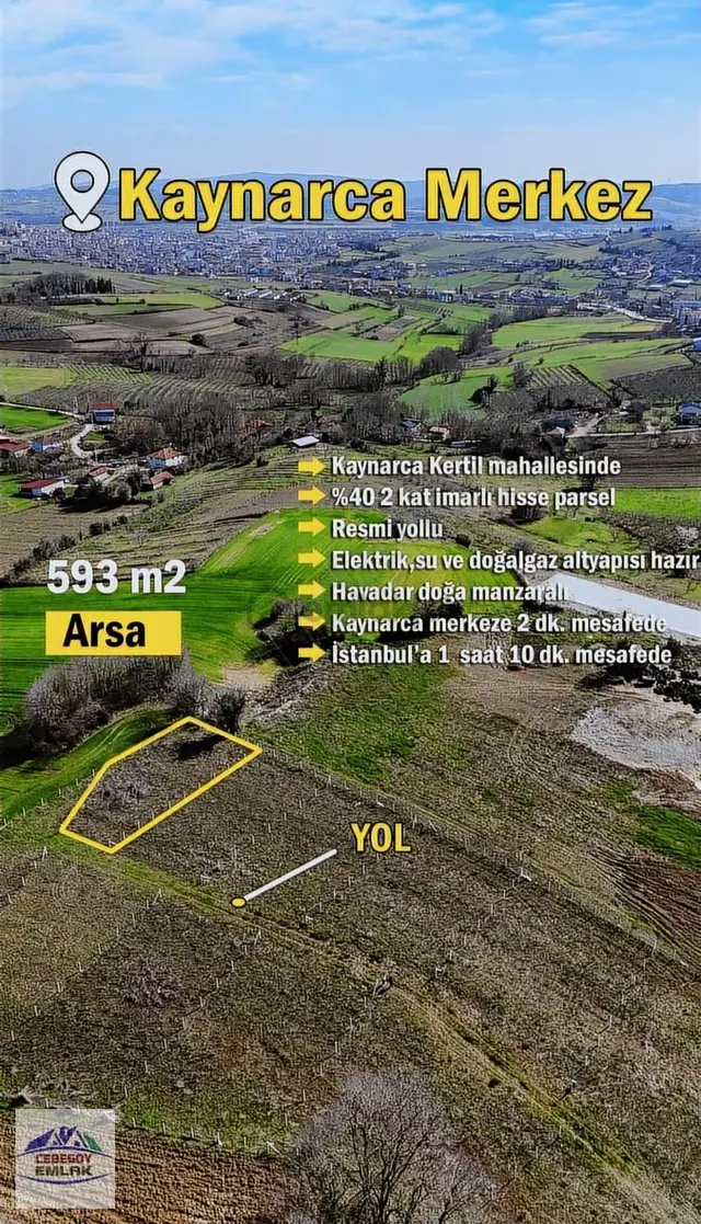 Cebesoy Emlak'tan Kertil Mahallesinde Satılık Havadar Arsa ! 3