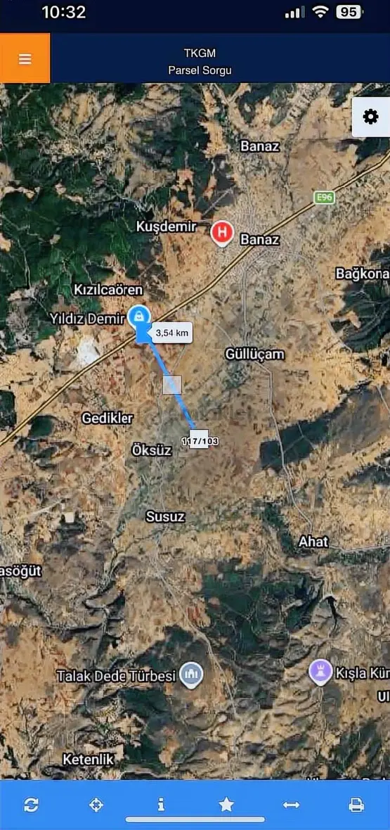 Banaz Susuz Köyünde Uygun 4500m2 Düz Arazi 3