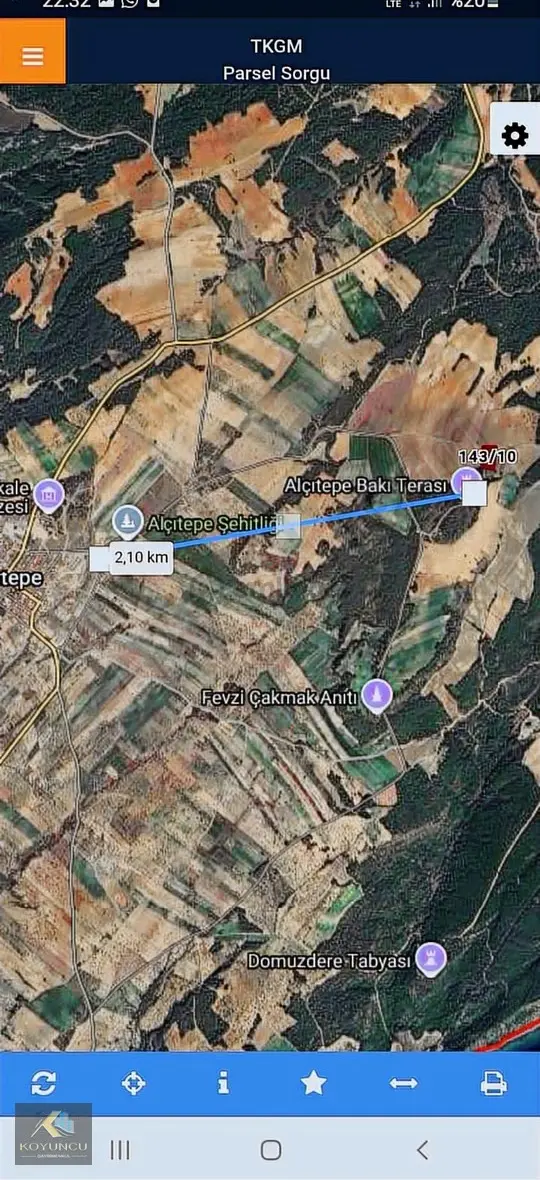 Eceabat Alçıtepe Mrkz 2 Km Mesafe'de 7420 M2 Tarla (araç Takaslı 4