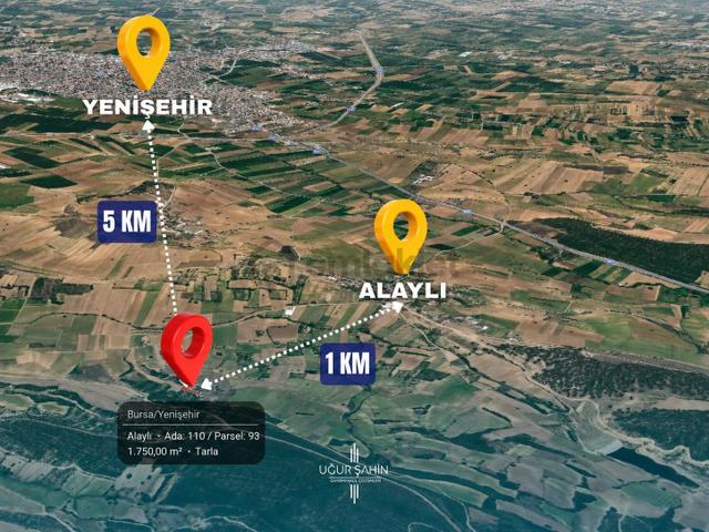 Bursa Yenişehir'de 1750 M2 Fırsat Fiyata Satılık Tarla 5