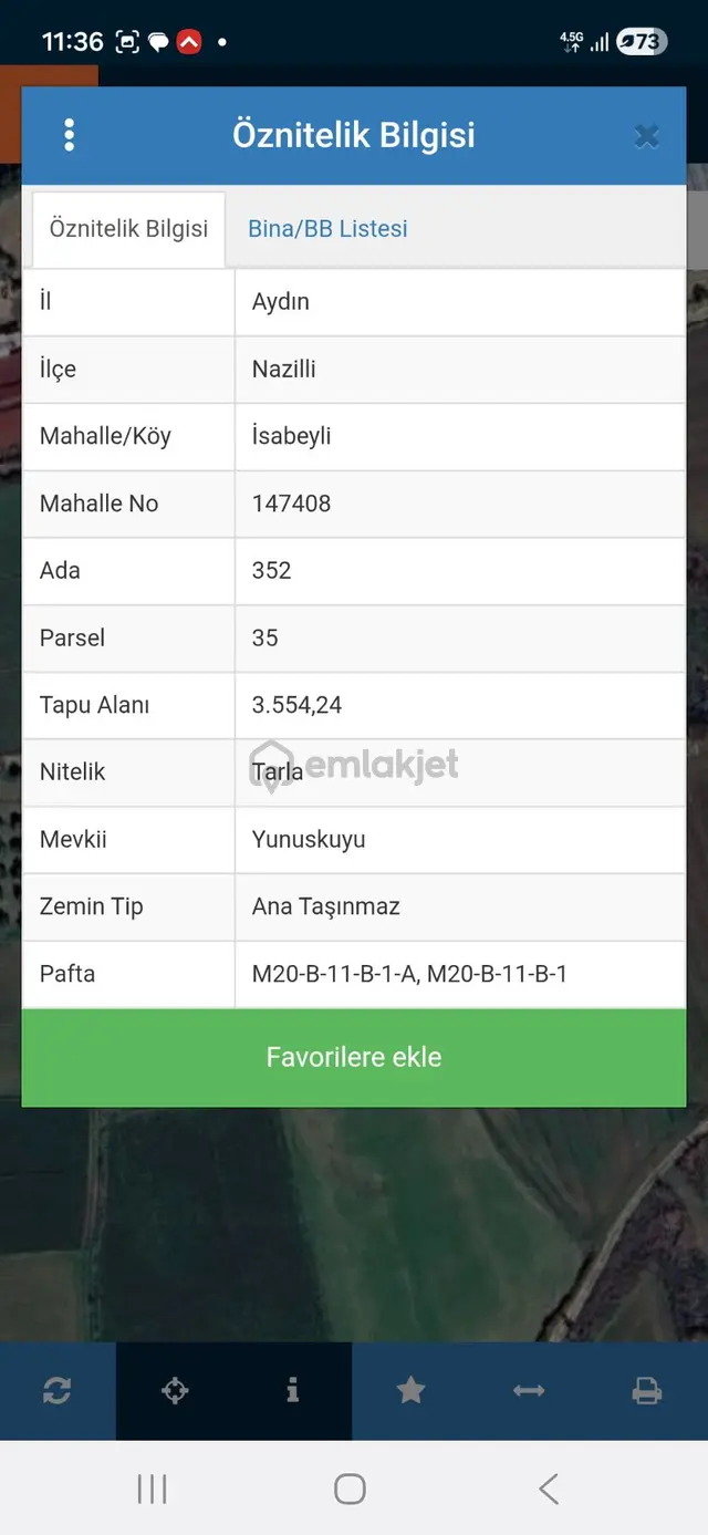 Aydın Nazilli Yöntem Emlaktan İsabeyli Mahallesinde Bamboo Avm'nin Alt Tarafında Satılık Tarla 3